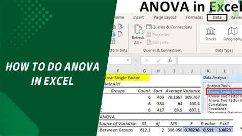 How To Do An Anova In Excel 2017 Ksegallery