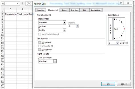 How To Do The Preventing Text From Spilling Over In Excel