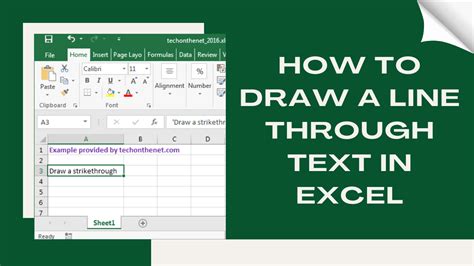 How To Draw A Line Through Text In Excel