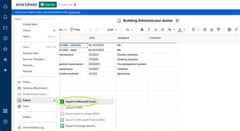 Smartsheet to Excel Export Guide