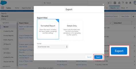 How To Export Salesforce Report To Excel Salesforce Faqs