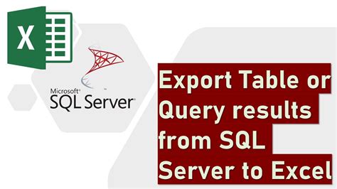 Export SQL Results to Excel