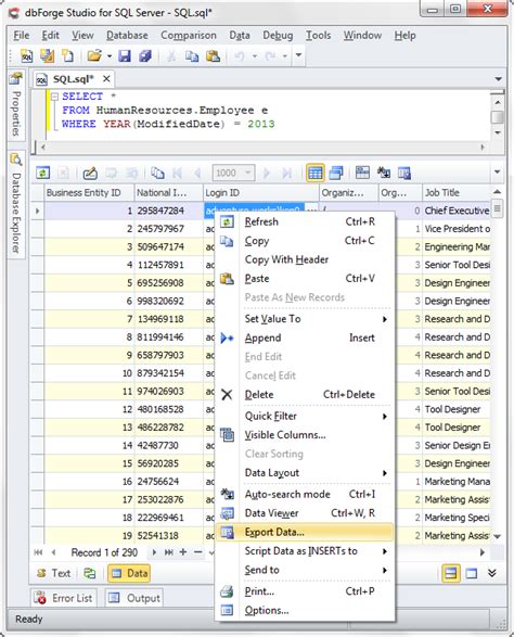 How To Export Table Data In Excel Sql Server Brokeasshome Com