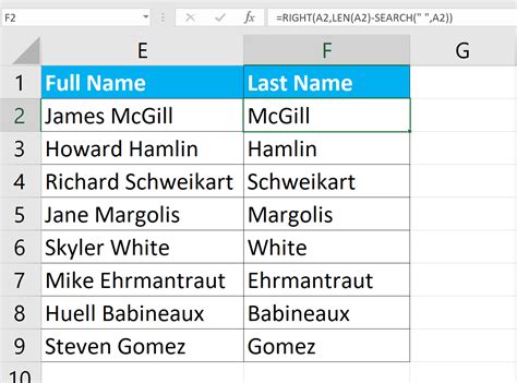 How To Extract Last Name In Excel Sheetaki