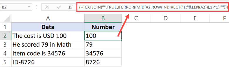 Extract Numbers From String In Excel