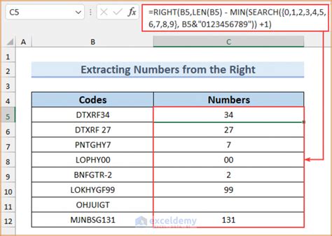 How To Extract Only Number From A Cell In Excel Templates Sample