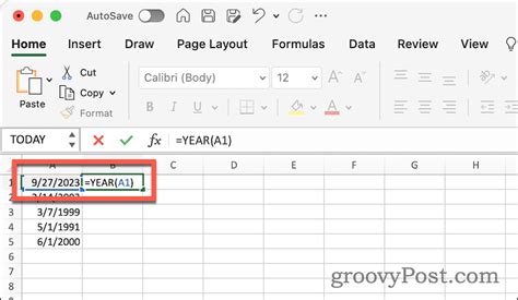 How To Extract The Year From A Date In Excel