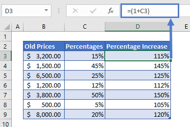 Calculate Percentage Increase In Excel