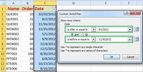 How To Filter Dates Between Two Specific Dates In Excel