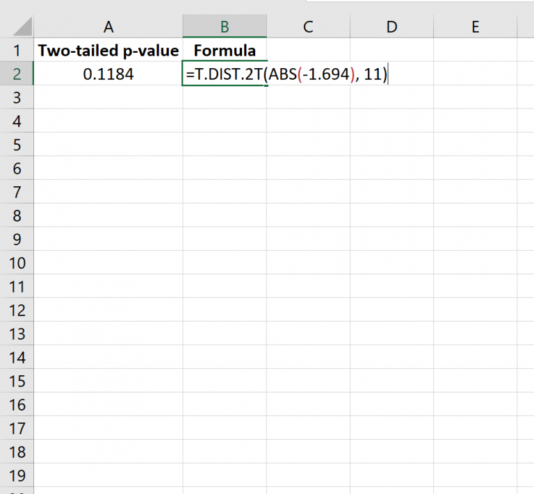 How To Find A P Value From A T Score In Excel