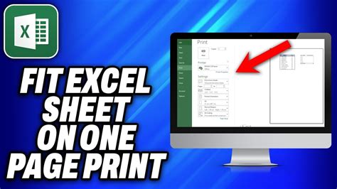 How To Fit An Excel Sheet On One Page Youtube