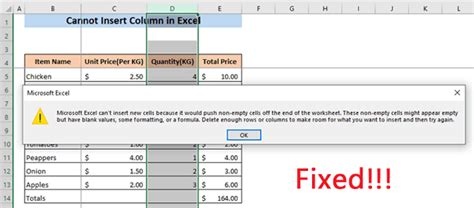 How To Fix Microsoft Excel Can T Insert New Cells Error