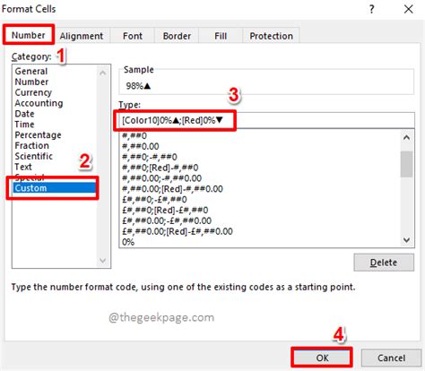 How To Format Negative Values With Red Color And Positive Values With