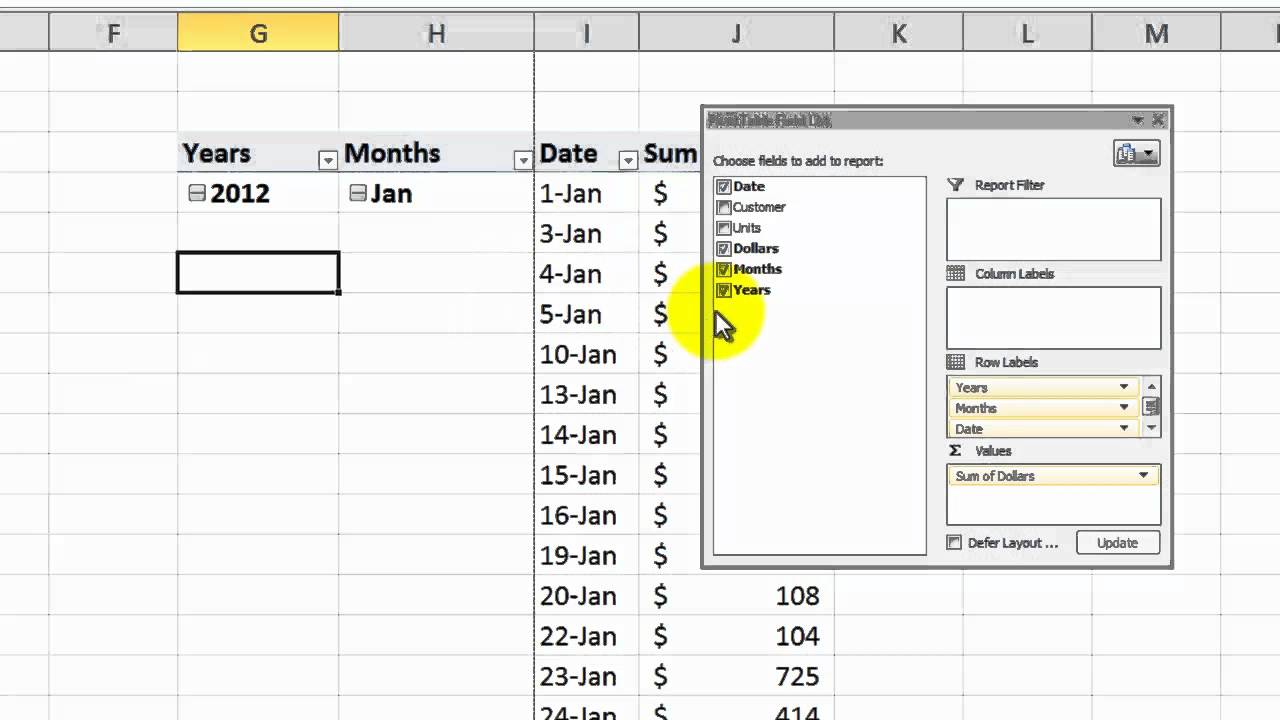 How To Get Month Sequence In Pivot Table Brokeasshome Com