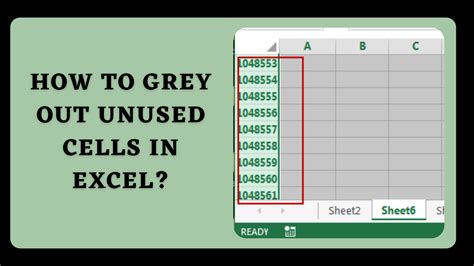 How To Grey Out Unused Cells In Excel Earn And Excel