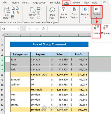 How To Group Rows In Excel With Expand Or Collapse 5 Methods 2023