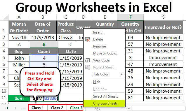 5 Ways Group Excel Sheets