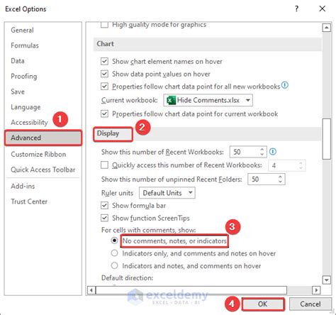 How To Hide Comments In Excel 4 Quick Methods Exceldemy