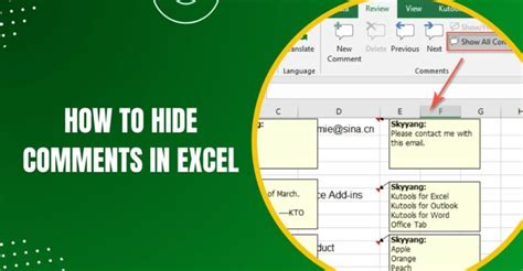 How To Hide Comments In Excel Easy Steps For Beginners Earn And Excel