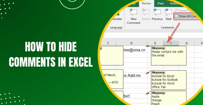 How To Hide Comments In Excel Easy Steps For Beginners Earn Excel