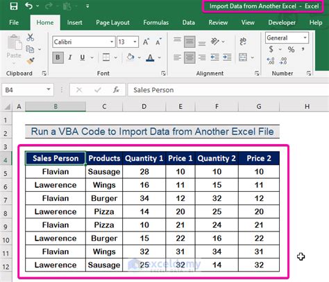 How To Import Data Into Excel From Another Excel File 2 Ways