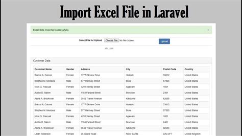 How To Import Excel Data In Laravel And Insert Into Database Youtube