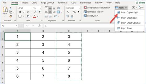 How To Insert A Range And Shift Cells Right Excelnotes