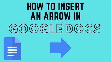 How To Insert An Arrow In Google Docs Youtube