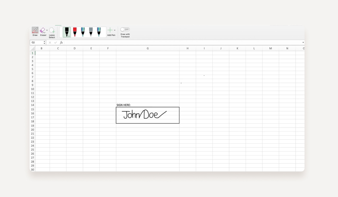 How To Insert An Electronic Signature In Microsoft Excel