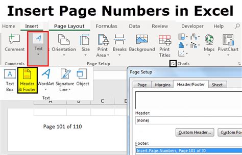 How To Insert Page Numbers In Excel With An Example