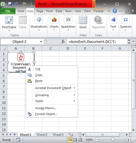 How To Insert Pdf In Ms Excel Javatpoint