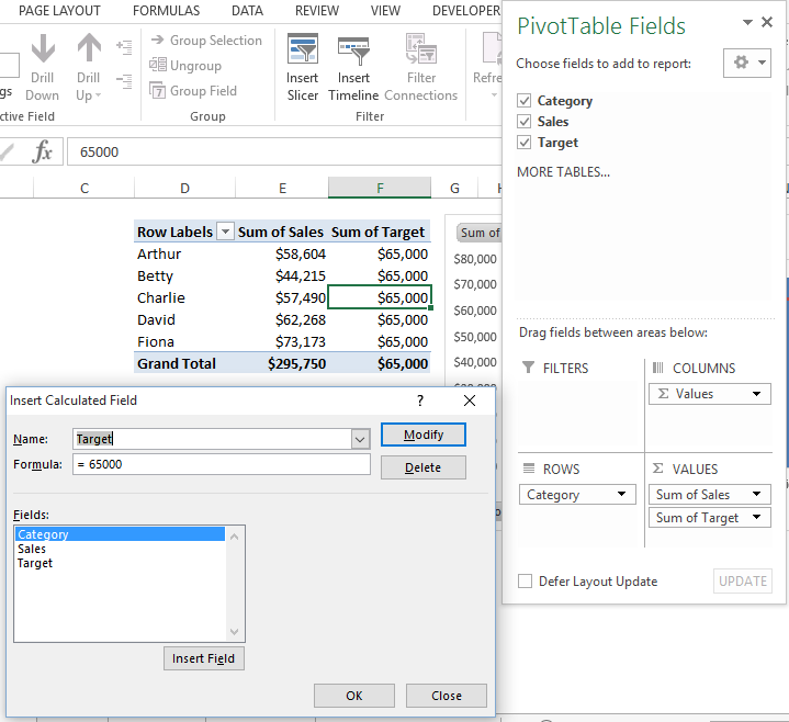 How To Insert Target Line In Excel Chart Add Target Line To