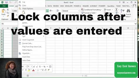 How To Lock Columns After Values Are Entered Vba Code Included En