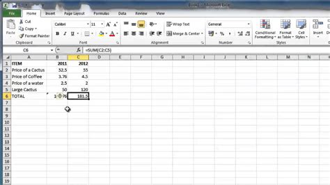 How To Make Excel 2010 Formulas Absolute Youtube