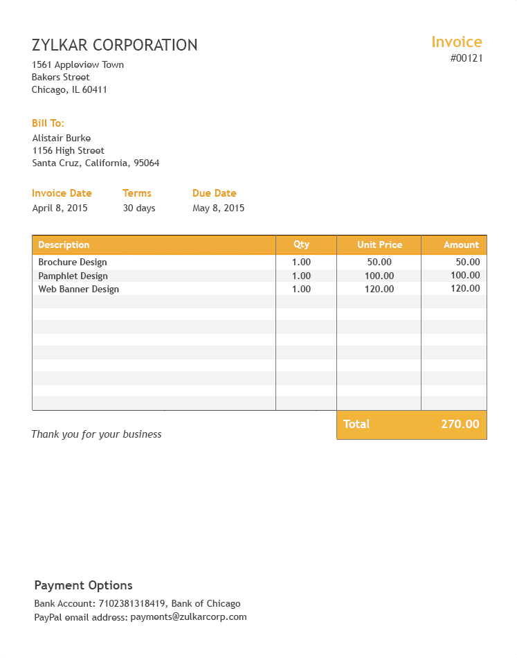 Create Invoice Software In Excel