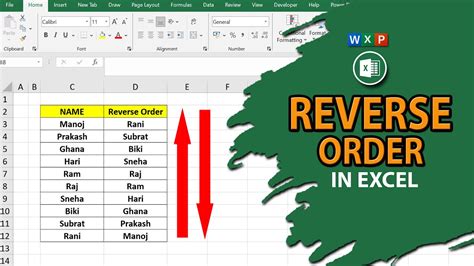 How To Make Reverse Order In Excel Wxp Exceltricks Youtube