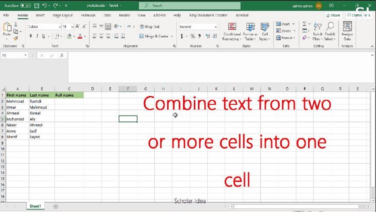 How To Make Two Cells One Cell In Excel Templates Sample Printables