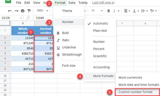 How To Move Decimal Places In Excel Google Sheets Automate Excel