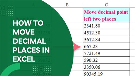 Move Decimal Places In Excel