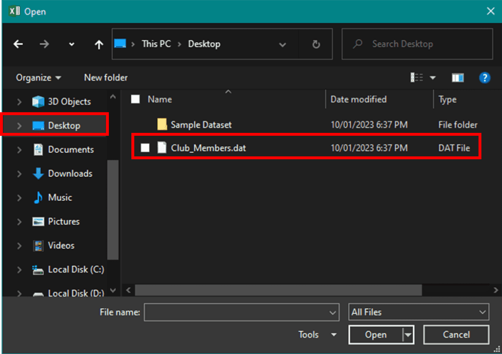 How To Open Dat Files In Excel 2 Easy Ways