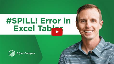 How To Prevent Spill Errors In Excel Tables Excel Campus