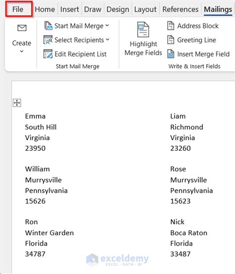 How To Print Avery 8160 Labels In Excel 2 Steps