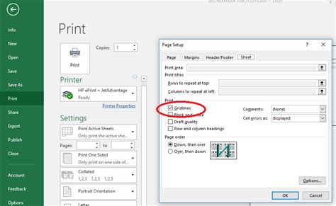 How To Print Gridlines In Excel 2016 2013 And 2010