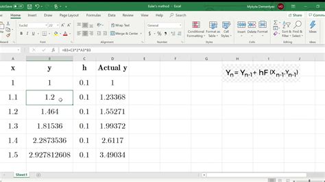 Euler's Number in Excel Formula