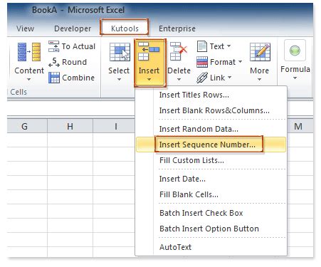 How To Quickly Insert Unique Sequence Numbers In Excel