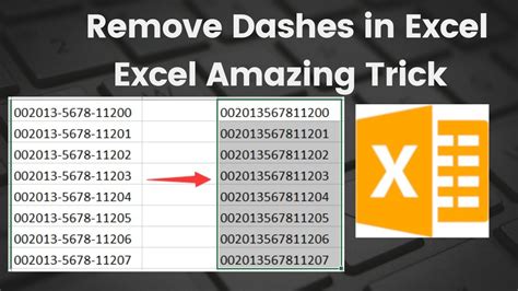 How To Quickly Remove Dashes From Cells In Excel