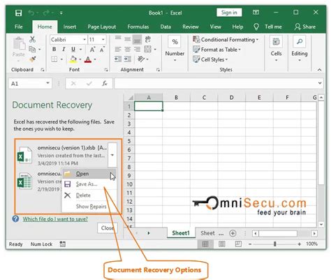 How To Recover An Excel File Using Autorecover