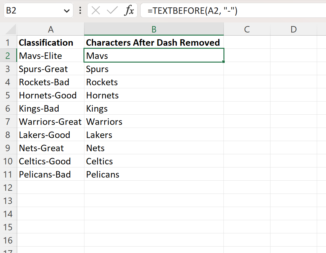 Remove Dash In Excel