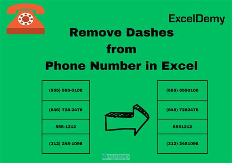 How To Remove Dashes From Phone Number In Excel Exceldemy