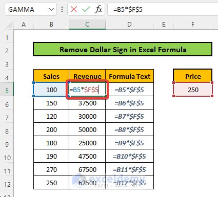 How To Remove Dollar Sign In Excel Formula Dollar Poster